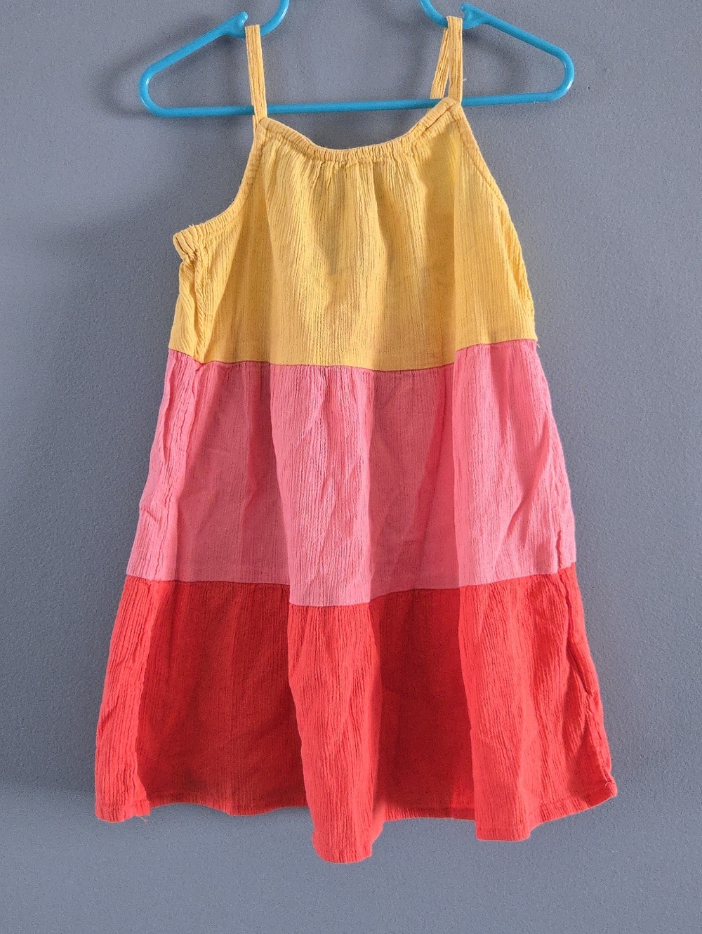 Osh Kosh Colorblock Sundress in Yellow, Pink & Red 4T